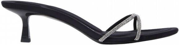 Alexander wang Dahlia 50 Sandals in Crystal Black Leather Zwart Dames