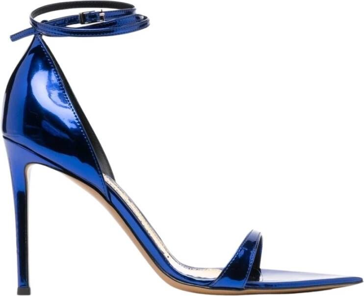 Alexandre Vauthier Blauwe spiegel effect puntige neus sandalen Blue Dames