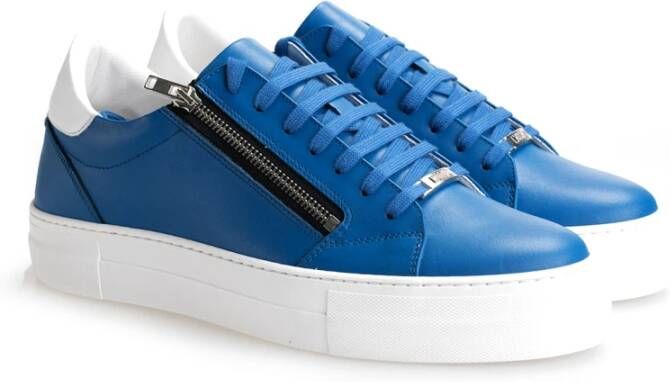 Antony Morato Italiaanse Leren Sneakers Blue Heren