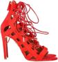 Aquazzura Pre-owned Suede heels Red Dames - Thumbnail 1