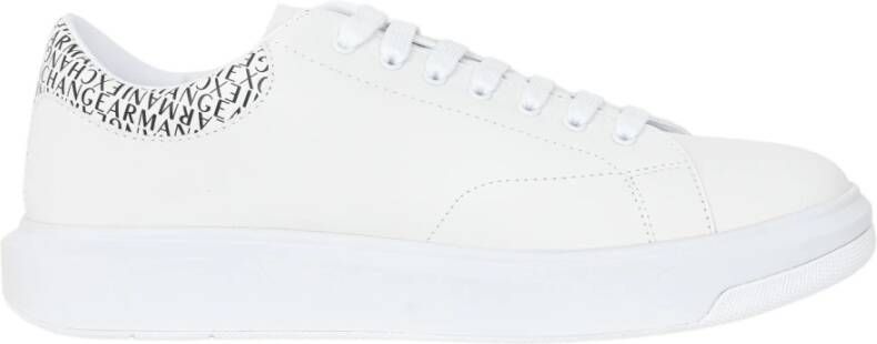 Armani Exchange Essentiële en klassieke witte sneakers Wit Heren