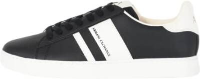 Armani Exchange Sneakers van synthetisch leer met rubberen zool Black Heren
