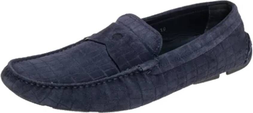 Armani Pre-owned Suede flats Blue Dames