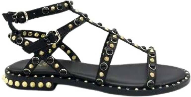 Ash Studded T-Strap Sandal Black Dames