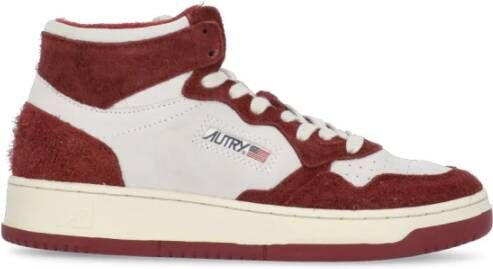 Autry Bordeaux High Top Sneakers Rood Dames