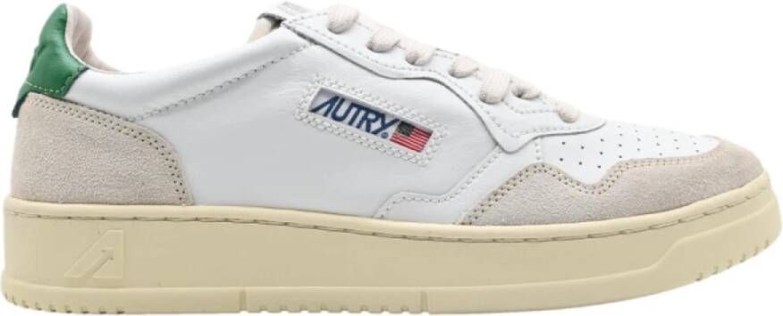Autry Lage Leren Suède Witte Sneakers Multicolor Heren