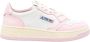 Autry Witte en Roze Lage Leren Sneakers Witte Roze Leren Sneakers voor Dames Multicolor White Dames - Thumbnail 38