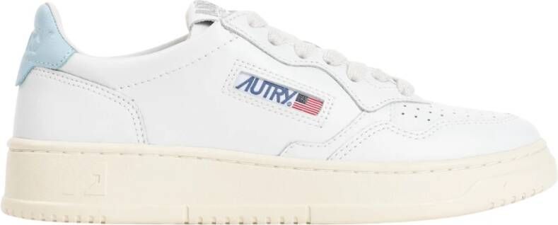 Autry Witte Leren Sneakers Ronde Neus White Dames