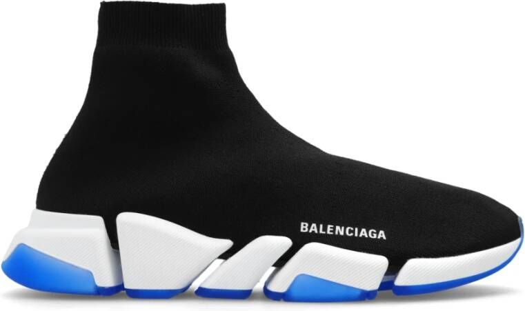 Balenciaga Speed 2.0 Clear Sole Sneaker Black Heren