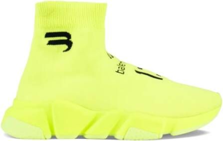 Balenciaga Vibrant Yellow Speed Soccer Sneakers voor Dames Yellow Dames