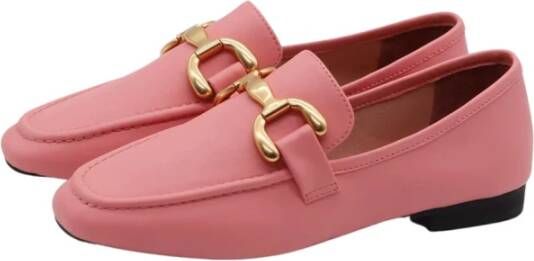 Bibi Lou Petalo Rode Loafer met Gouden Sieraad Pink Dames