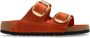 Birkenstock Oranje Leren Sandalen met Verstelbare Banden Brown - Thumbnail 8