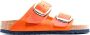 Birkenstock Oranje Leren Sandalen met Verstelbare Banden Brown - Thumbnail 25
