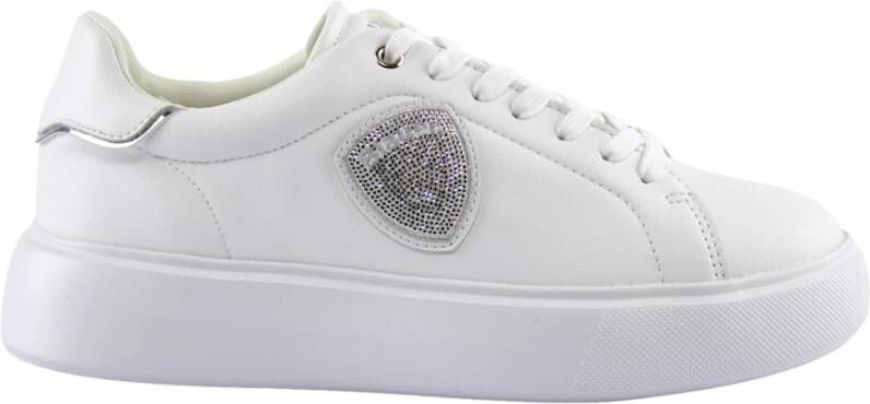 Blauer Witte Klassieke Sneakers White Dames