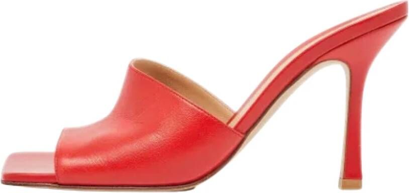 Bottega Veneta Vintage Pre-owned Leather sandals Red Dames