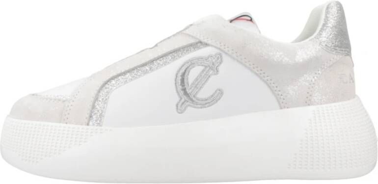 CafèNoir Stijlvolle Slip-On Suède Sneakers White Dames