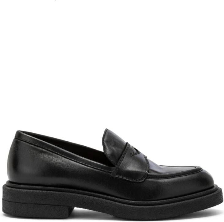 Carmens Zwarte Clam Loafers Black Dames