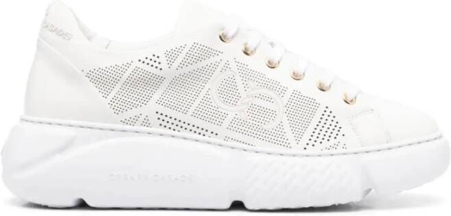 Casadei Witte Leren Sneakers voor Vrouwen White Dames