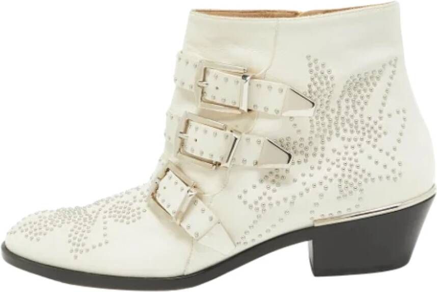 Chloé Pre-owned Leather boots White Dames
