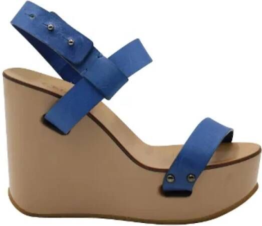 Chloé Pre-owned Leather heels Blue Dames