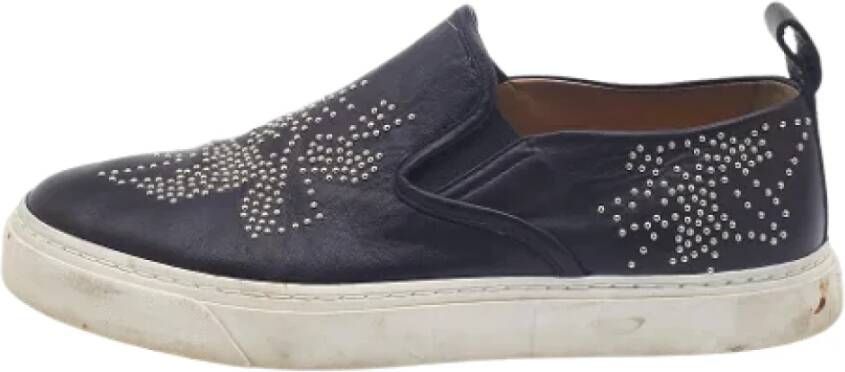 Chloé Pre-owned Leather sneakers Black Dames