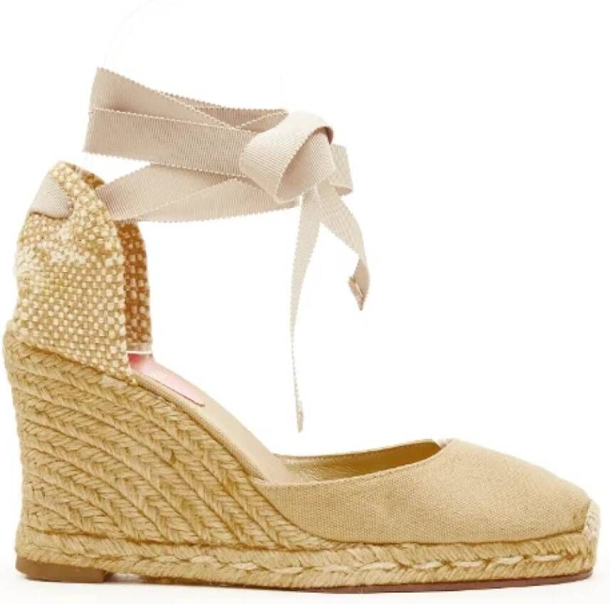 Christian Louboutin Pre-owned Canvas espadrilles Brown Dames