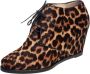 Christian Louboutin Pre-owned Fabric boots Brown Dames - Thumbnail 1