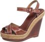 Christian Louboutin Pre-owned Leather sandals Brown Dames - Thumbnail 1