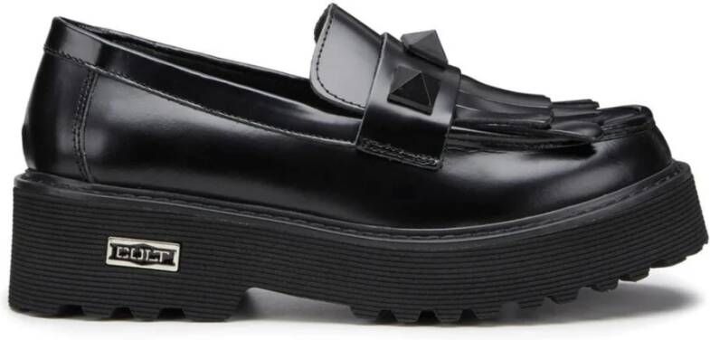 Cult Zwarte platte schoenen Mocassino Herfst Winter 2023 2024 Collectie Black Dames