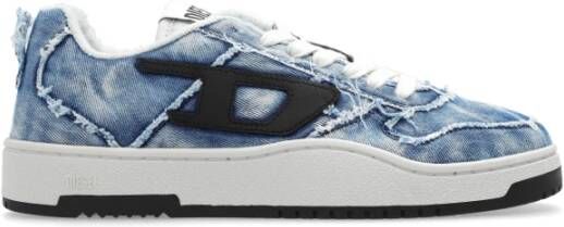 Diesel S-Ukiyo V2 Low-top sneakers in frayed denim Blue Heren