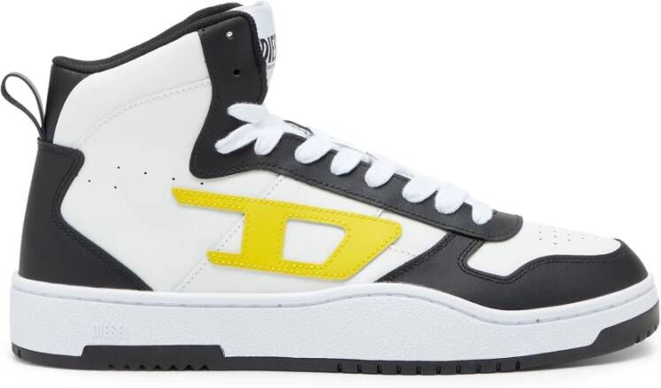 Diesel S-Ukiyo V2 Mid High-top sneakers in leather and nylon White Heren