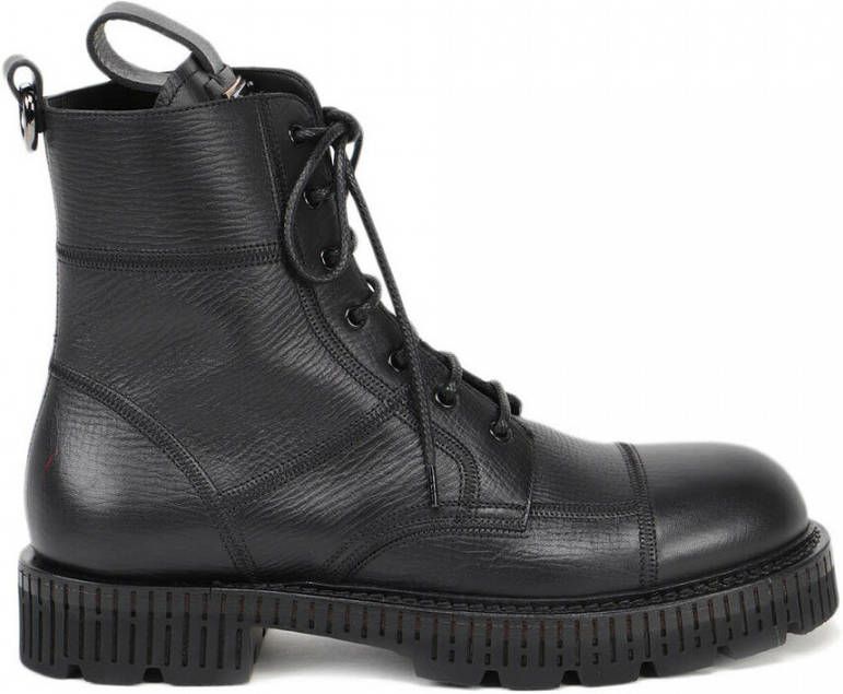 Dolce & Gabbana Boarded Calfskin Boots With Extra-Light Sole