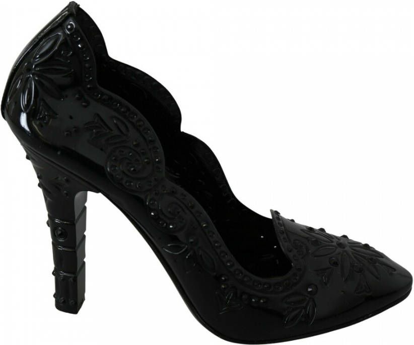 Dolce & Gabbana Cinderella black crystal heels
