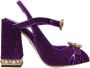 Dolce & Gabbana Paarse Kristal Enkelband Sandalen Purple Dames - Thumbnail 15