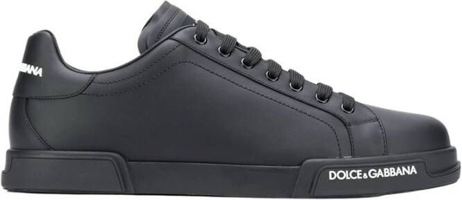 Dolce & Gabbana Portofino Nappa Sneakers Black Heren