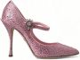 Dolce & Gabbana Roze Kristal Statement Pumps Pink Dames - Thumbnail 16