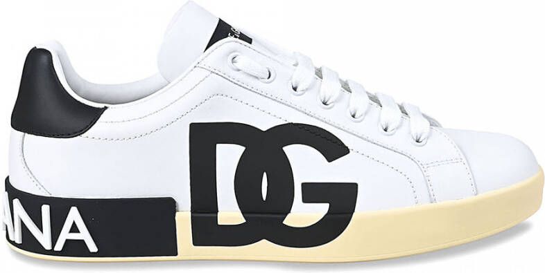 Dolce & Gabbana Sneakers low Portofino Nappaleder Wit Heren