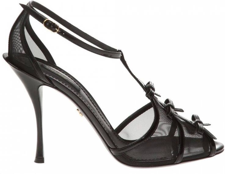 Dolce & Gabbana Zwarte Stiletto Sandalen Black Dames