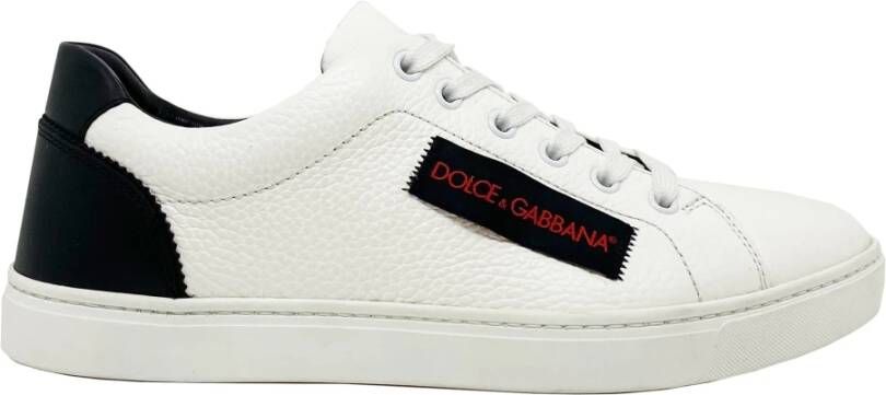 Dolce & Gabbana Witte Leren Sneakers Ss22 White Heren