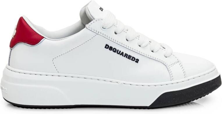Dsquared2 Witte Vetersluiting Mode Sneakers Vrouwen White Dames