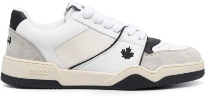 Dsquared2 Witte Zwarte Sneakers Multicolor Heren