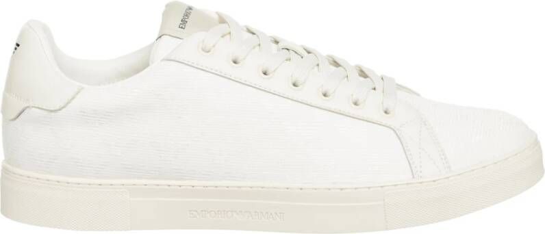 Emporio Armani Casual Vetersluiting Sneakers White Heren