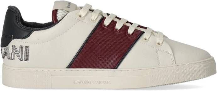 Emporio Armani men shoes leather trainers sneakers Wit Heren