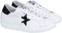 2Star Witte en zwarte pailletten sneakers White Dames - Thumbnail 3