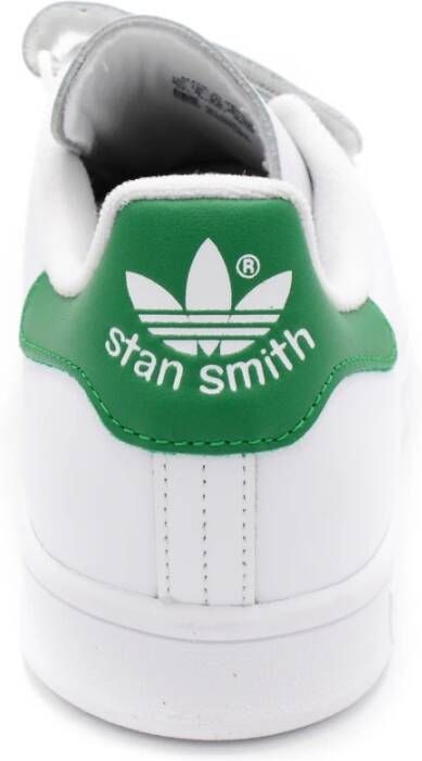 Adidas Witte Sneakers Hoogwaardig Leer Comfortabele Stoffen Voering Duurzame Rubberen Zool Wit Unisex