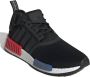 Adidas Originals Nmd_R1 Zwarte Stoffen Sneakers met Rode en Blauwe Inzetstukken Black Heren - Thumbnail 8