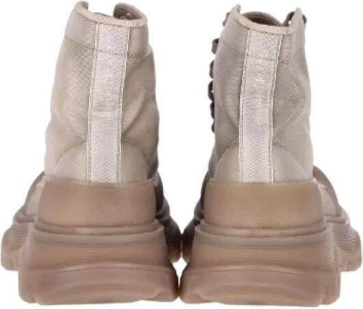 Alexander McQueen Pre-owned Nylon boots Beige Dames