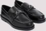 Alexander mcqueen Zwarte Leren Loafers met Metalen Detail Black Dames - Thumbnail 3