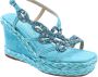 Alma en Pena Elegante Villach Sandal Wedges Blue Dames - Thumbnail 8
