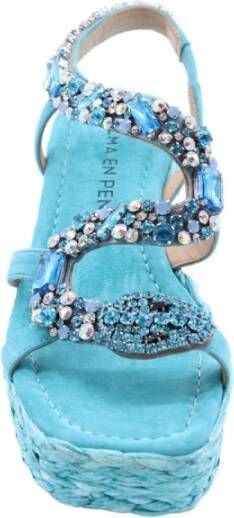 Alma en Pena Elegante Villach Sandal Wedges Blue Dames